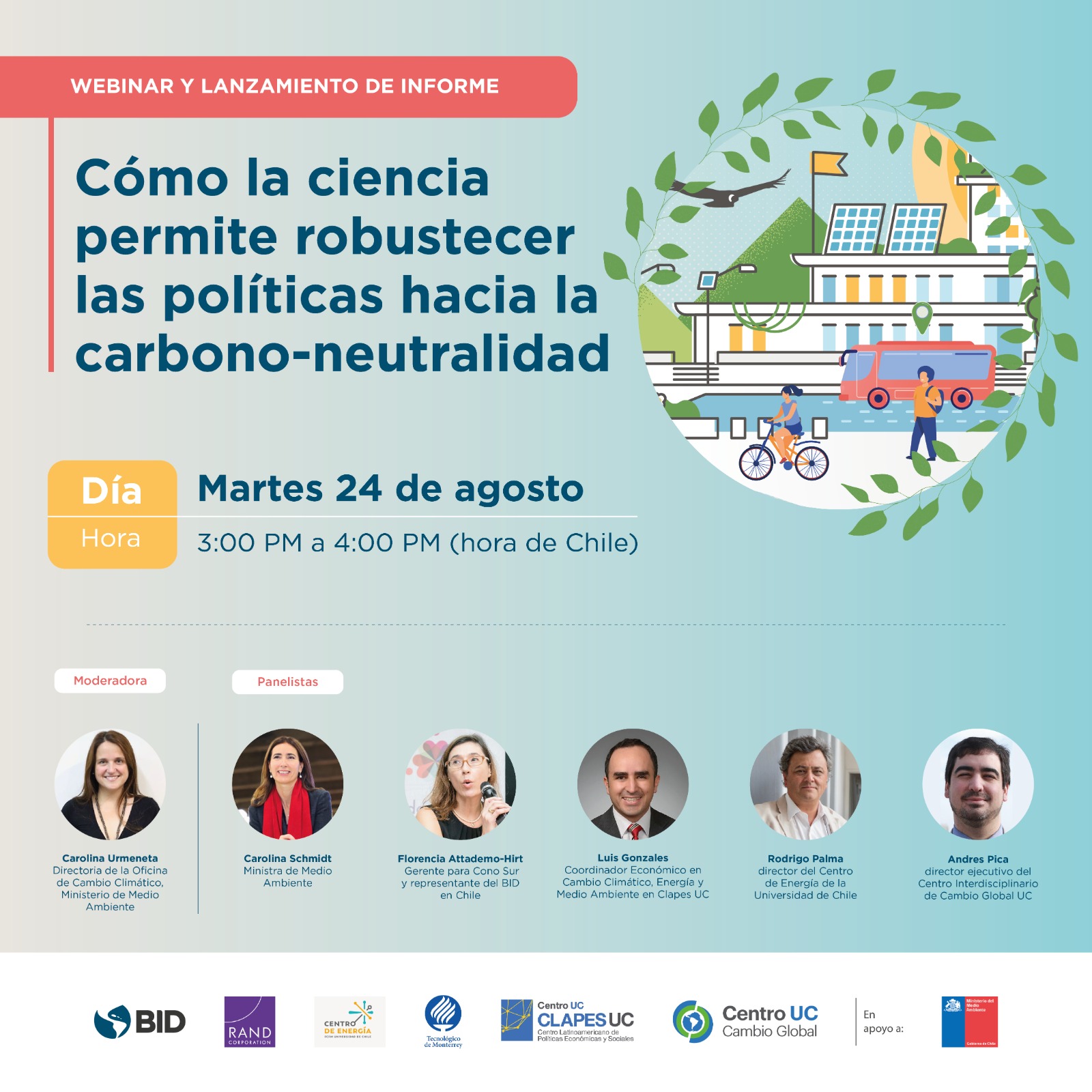(Español) Carbono – Neutralidad, Un Proyecto Complejo. Martes 24 De Agosto.  Webinar Y Lanzamiento De Informe