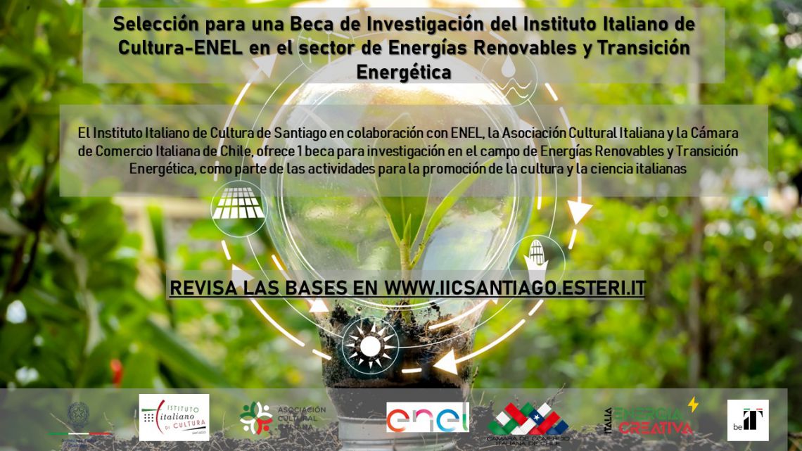 (Español) Selección Para Una Beca De Investigación Del Instituto Italiano De Cultura-ENEL En El Sector De Energías Renovables Y Transición Energética
