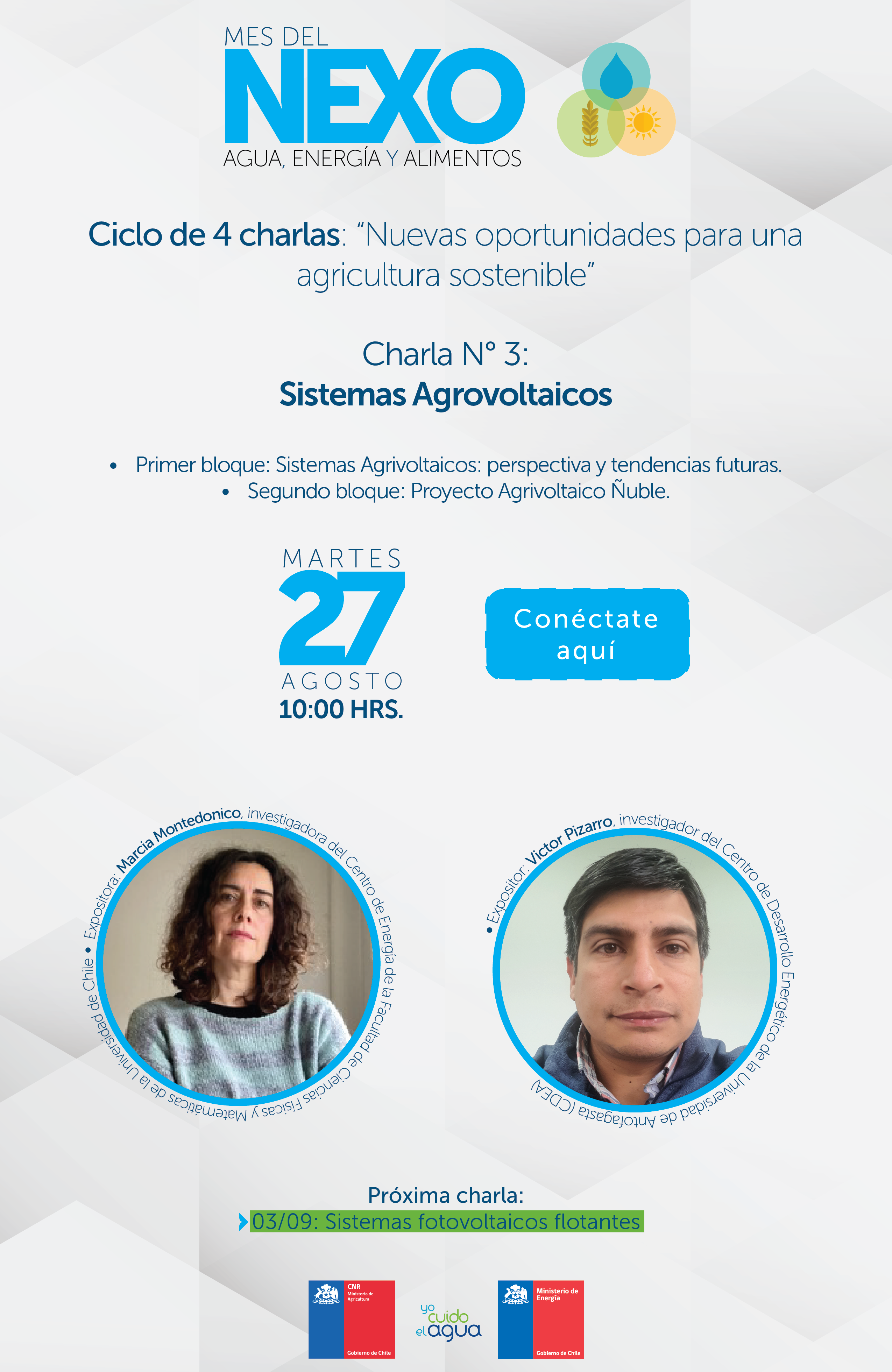 (Español) Invitación A La Charla:  “Nuevas Oportunidades Para Una Agricultura Sostenible”.