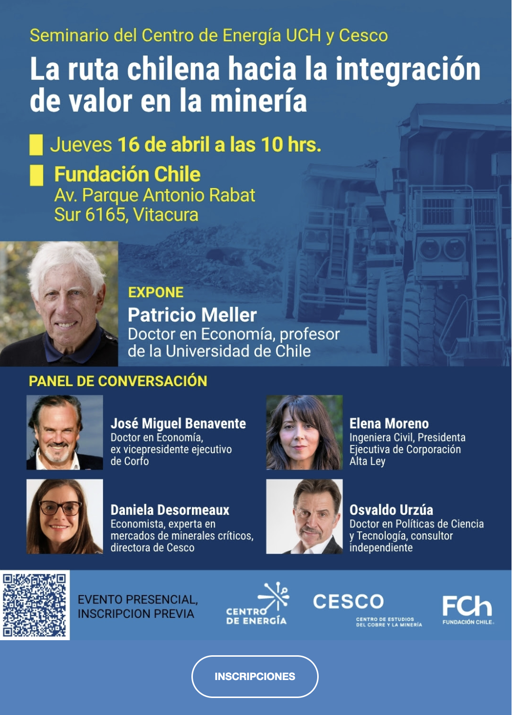 Invitación Al Seminario «La Ruta Chilena Hacia La Integración De Valor En La Minería»