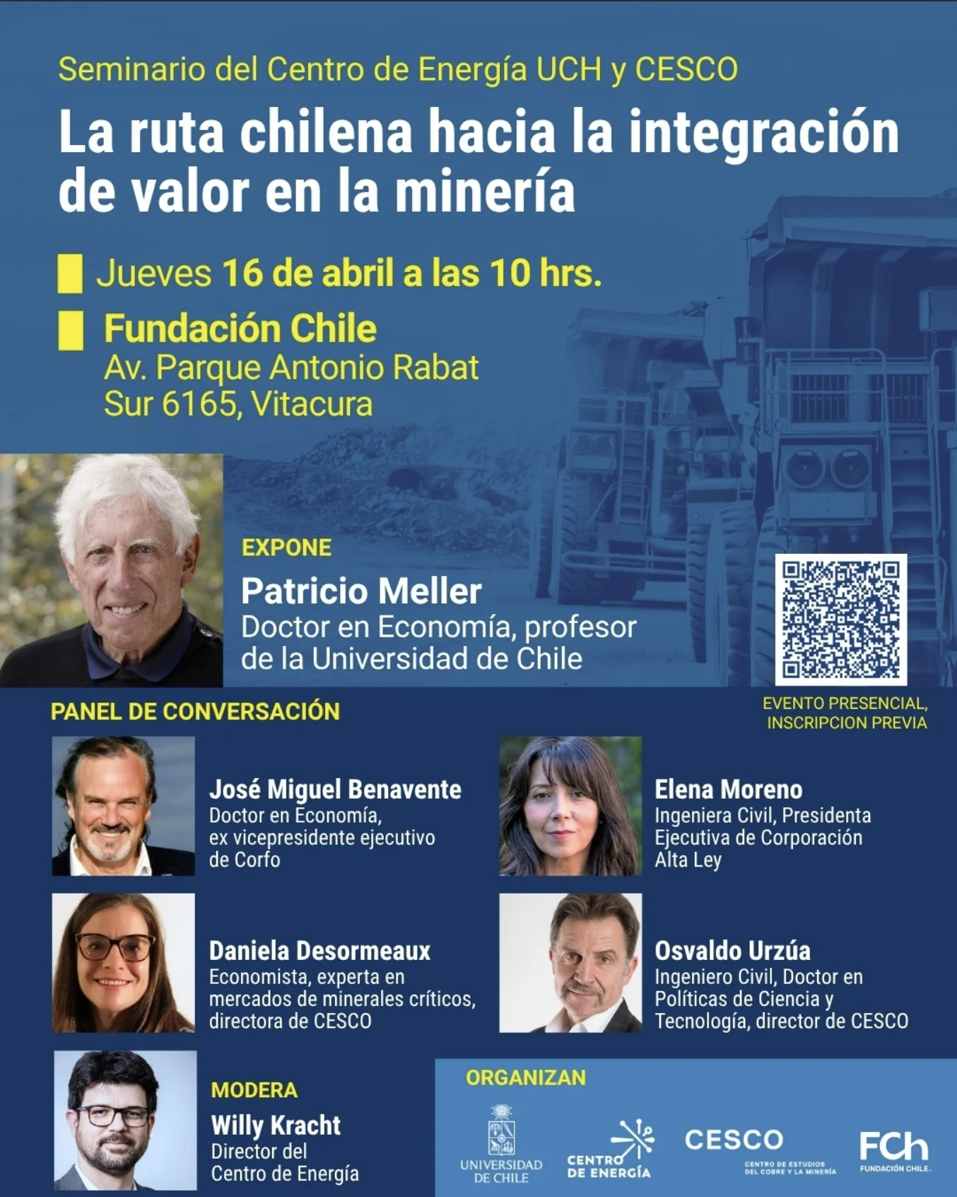 Invitación Al Seminario «La Ruta Chilena Hacia La Integración De Valor En La Minería»