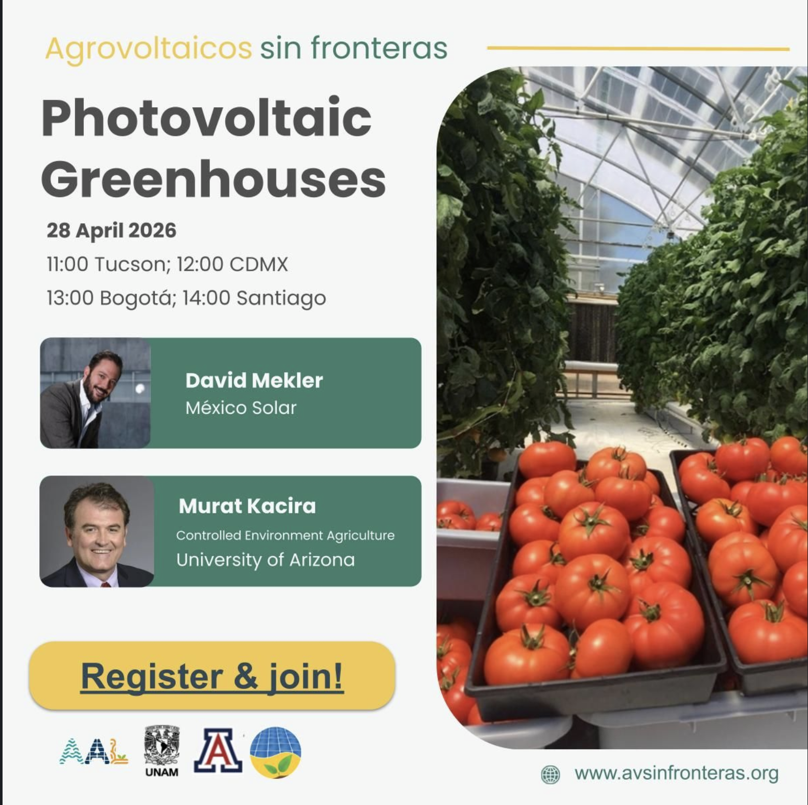 AVSF Series II | Invernaderos Solares \ Photovoltaic Greenhouses – 28 April